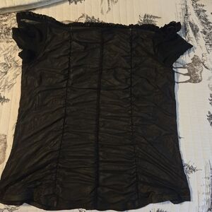 Torrid Elegant Black Off-Shoulder Blouse